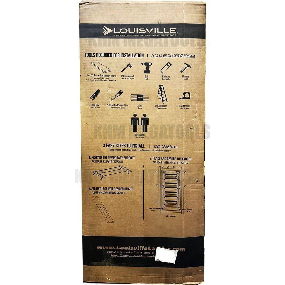 Louisville AA2210 Aluminum Attic Ladder  Louisville AA2210 Aluminum Attic Ladder